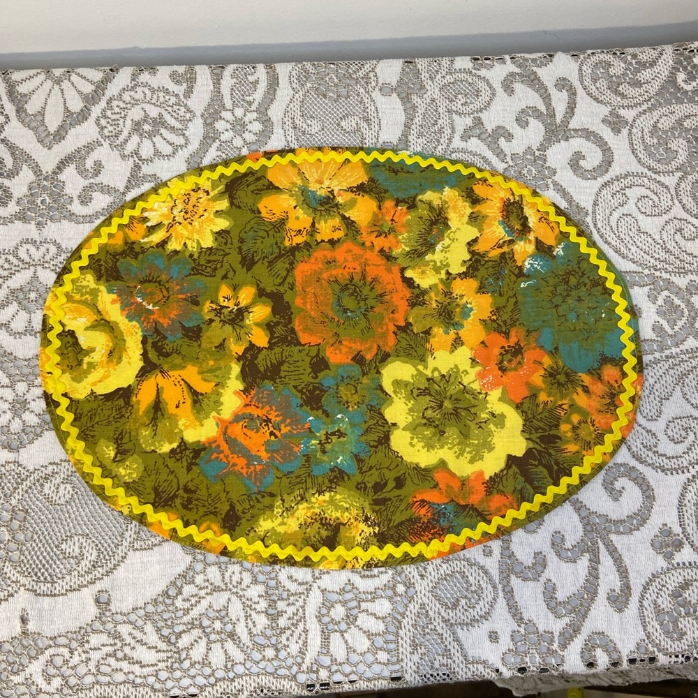 Set of 8 Handmade 70s Vintage Placemats